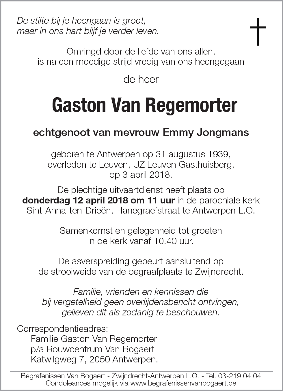 Gaston Van Regemorter