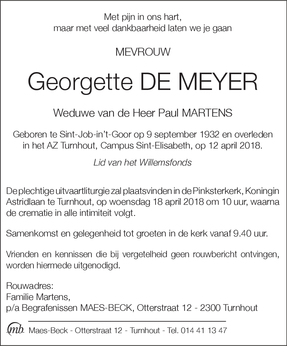Georgette De Meyer