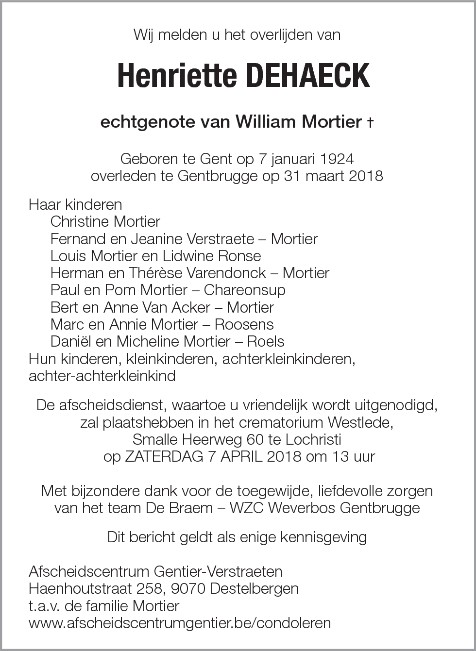 Henriette Dehaeck