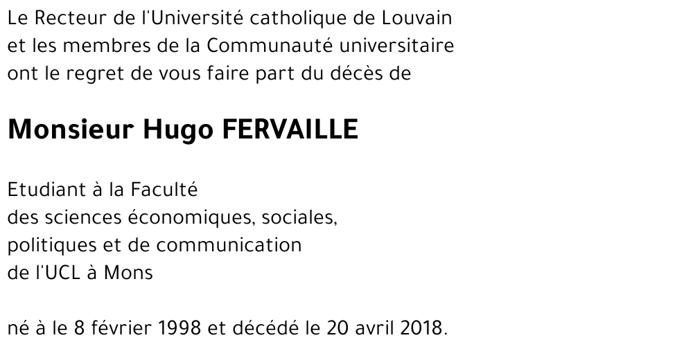 Hugo FERVAILLE