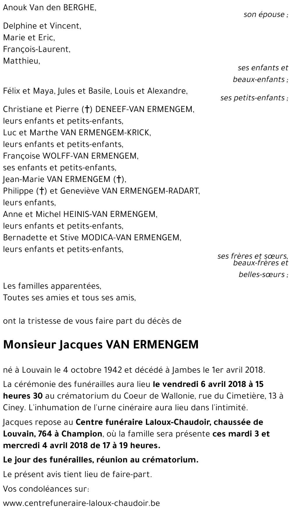 Jacques VAN ERMENGEM