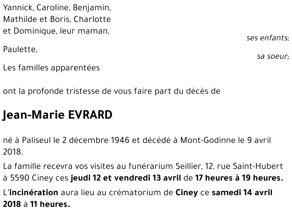 Jean-Marie EVRARD
