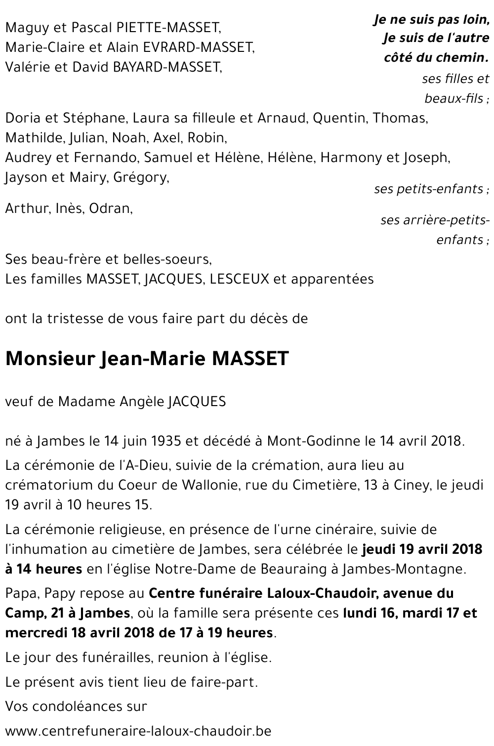 Jean-Marie MASSET