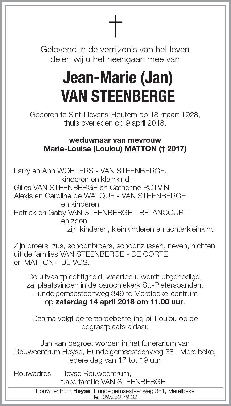 Jean-Marie VAN STEENBERGE