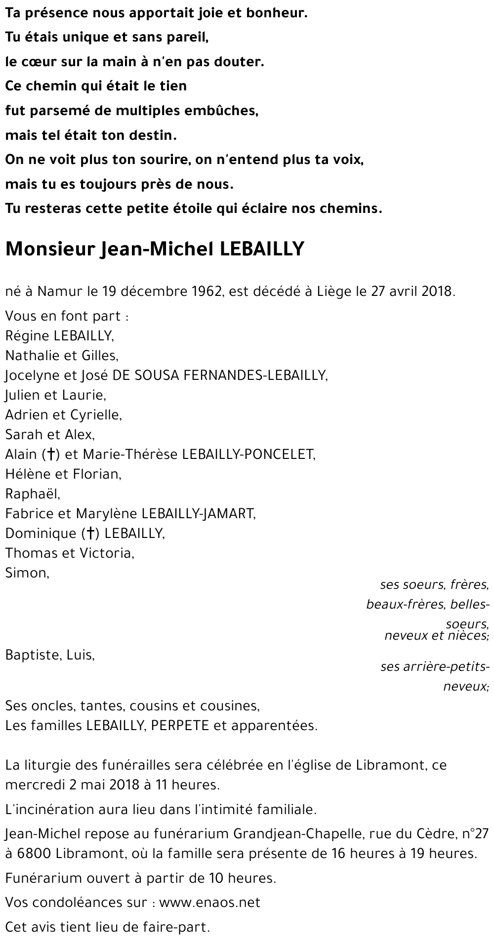 Jean-Michel LEBAILLY