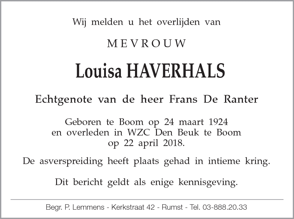 Louisa Haverhals