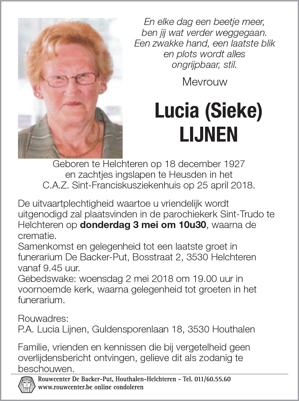 Lucia (Sieke) Lijnen
