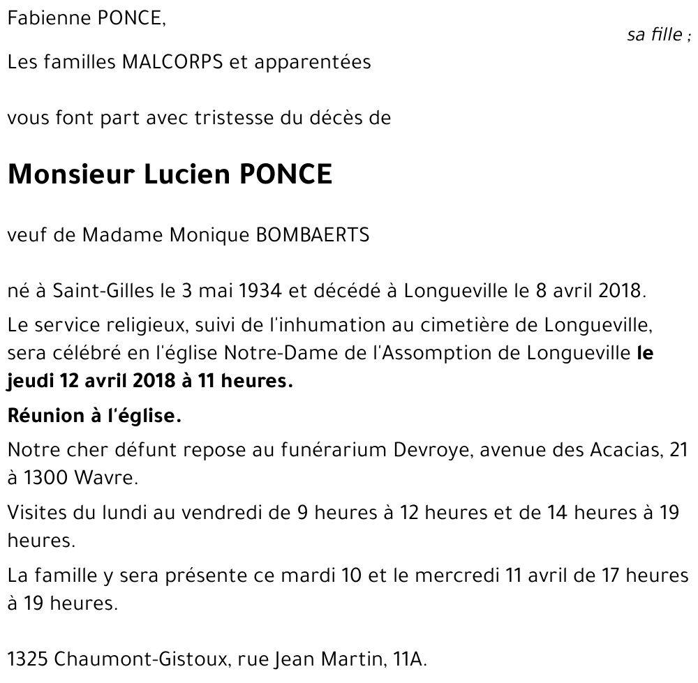 Lucien PONCE