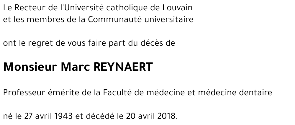 Marc REYNAERT