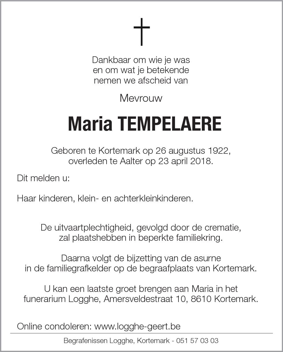 Maria Tempelaere