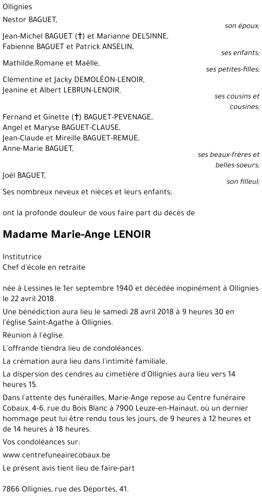 Marie-Ange Lenoir