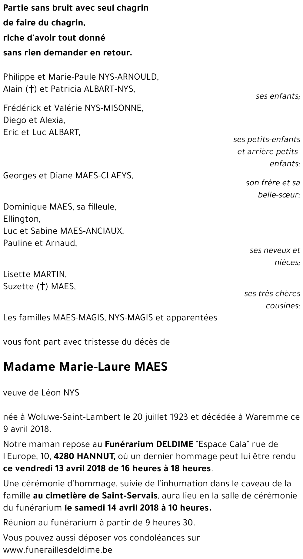 Marie-Laure MAES