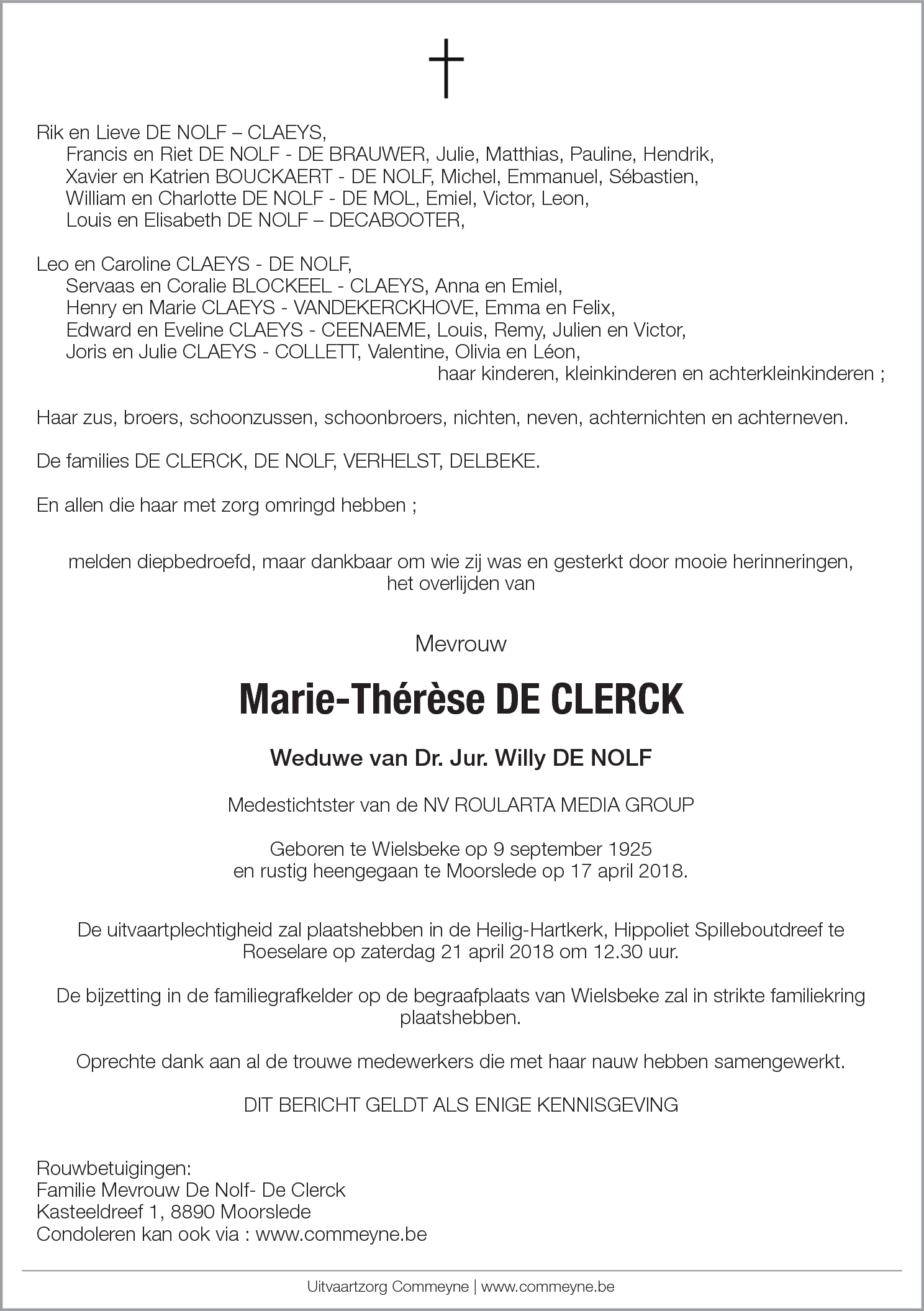 Marie-Thérèse De Clerck