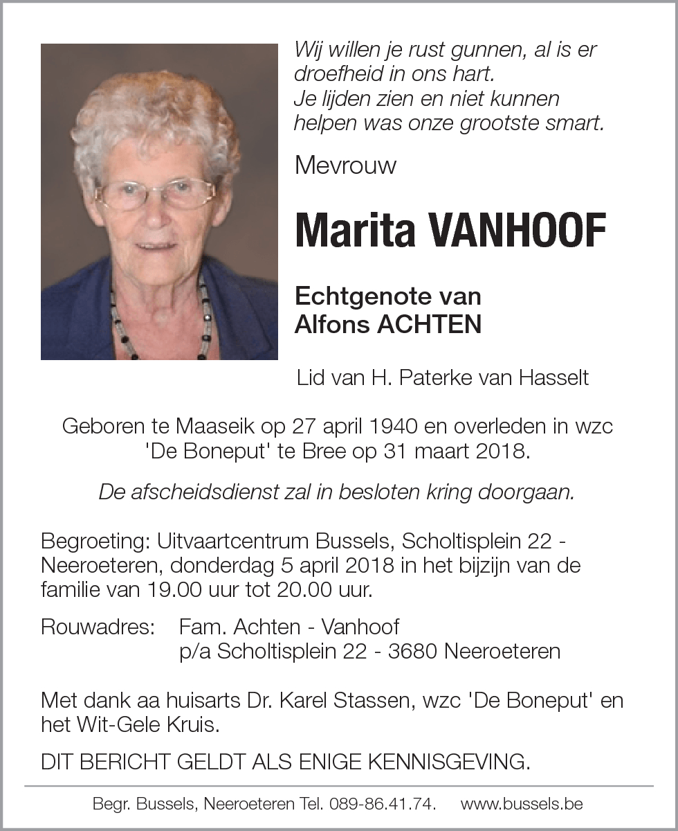 Marita VANHOOF