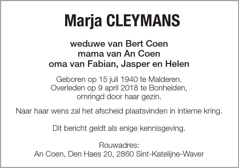 Marja Cleymans