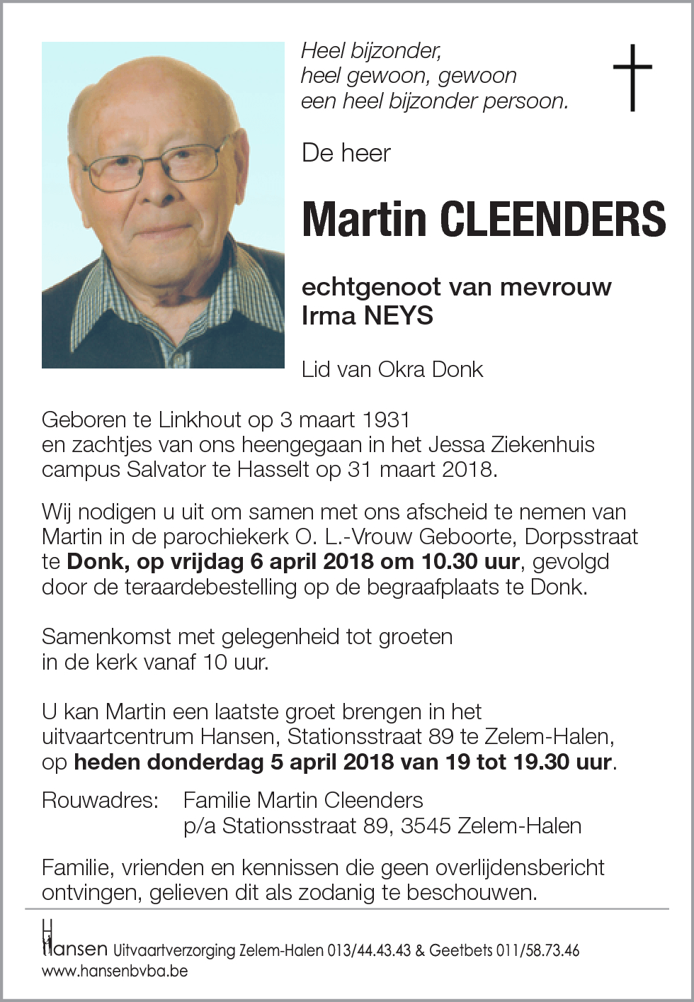 Martin Eduard Roger CLEENDERS