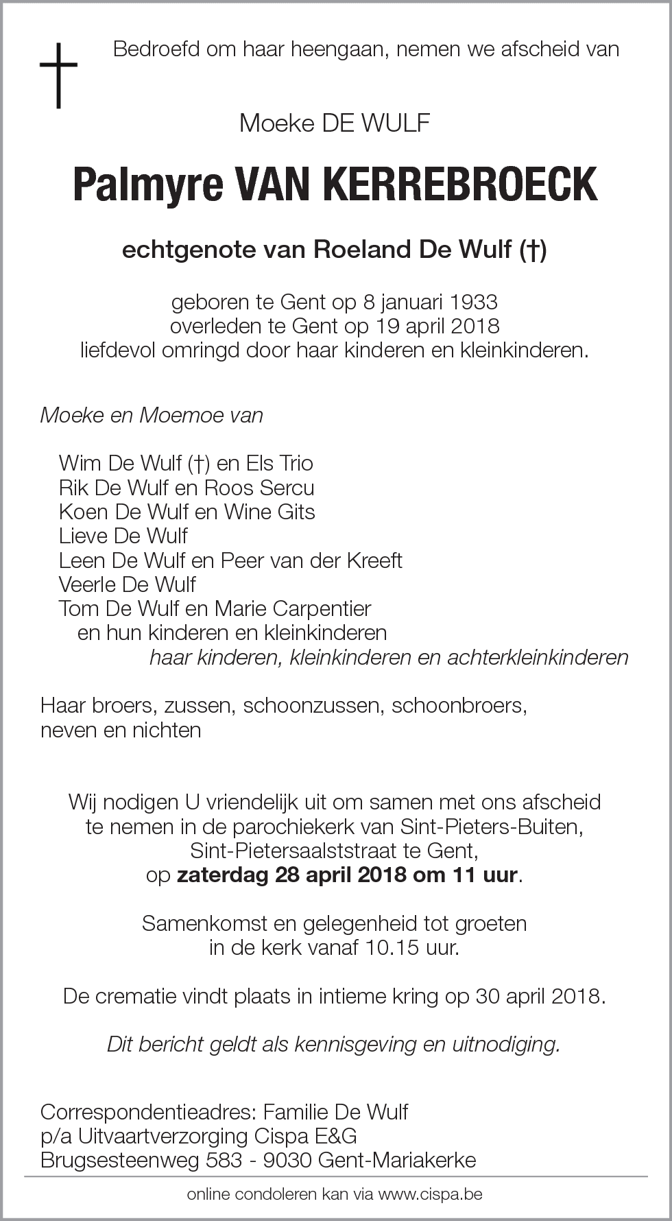 Palmyre Van Kerrebroeck