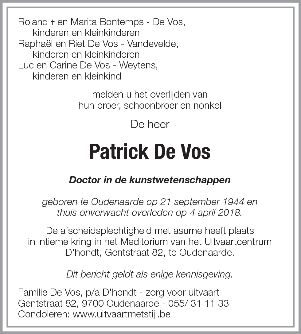 Patrick De Vos