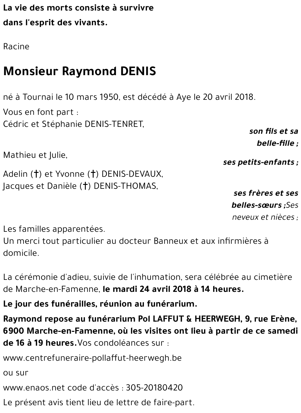 Raymond DENIS