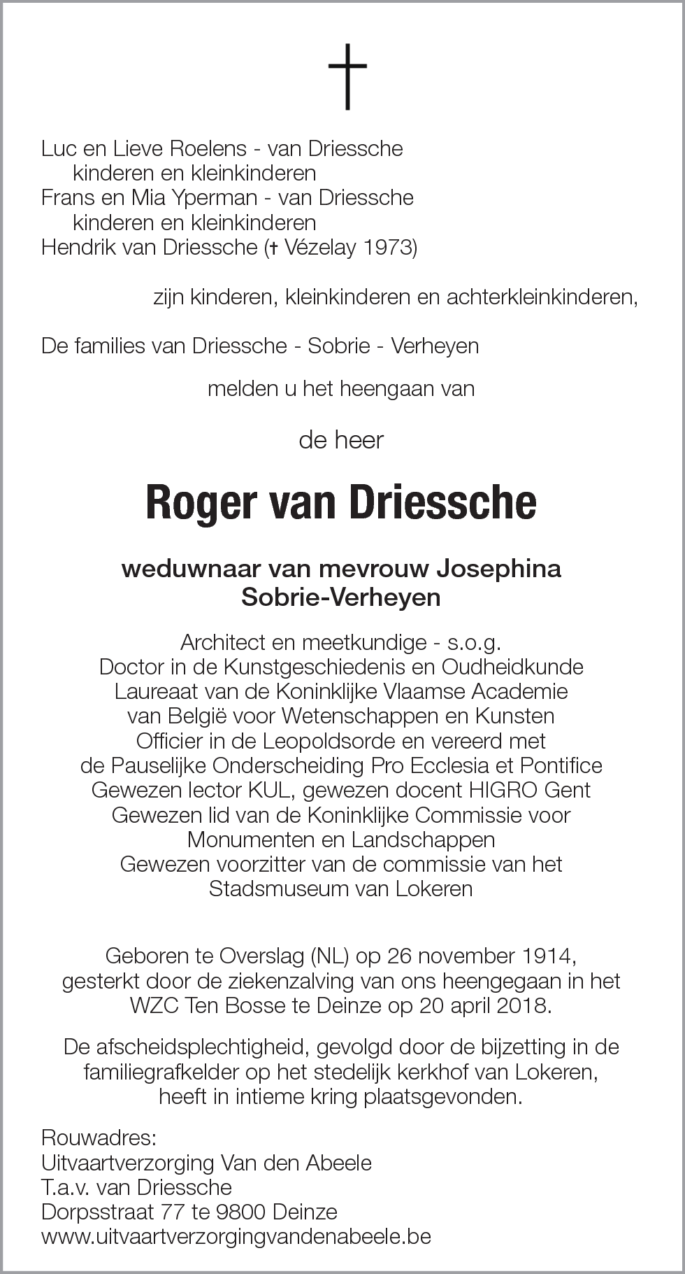 Roger van Driessche