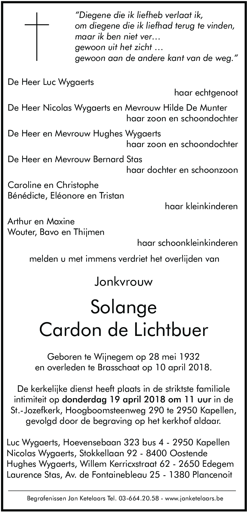 Solange Cardon de Lichtbuer