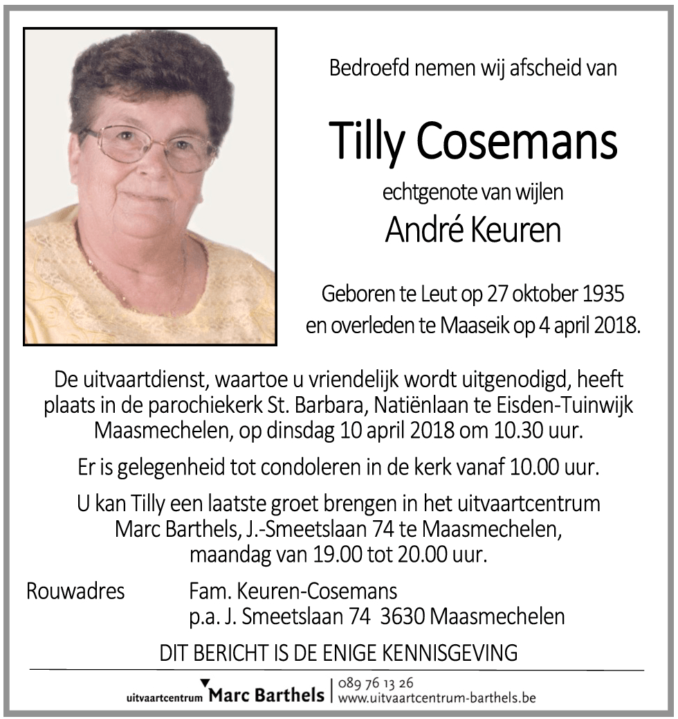 Tilly Cosemans