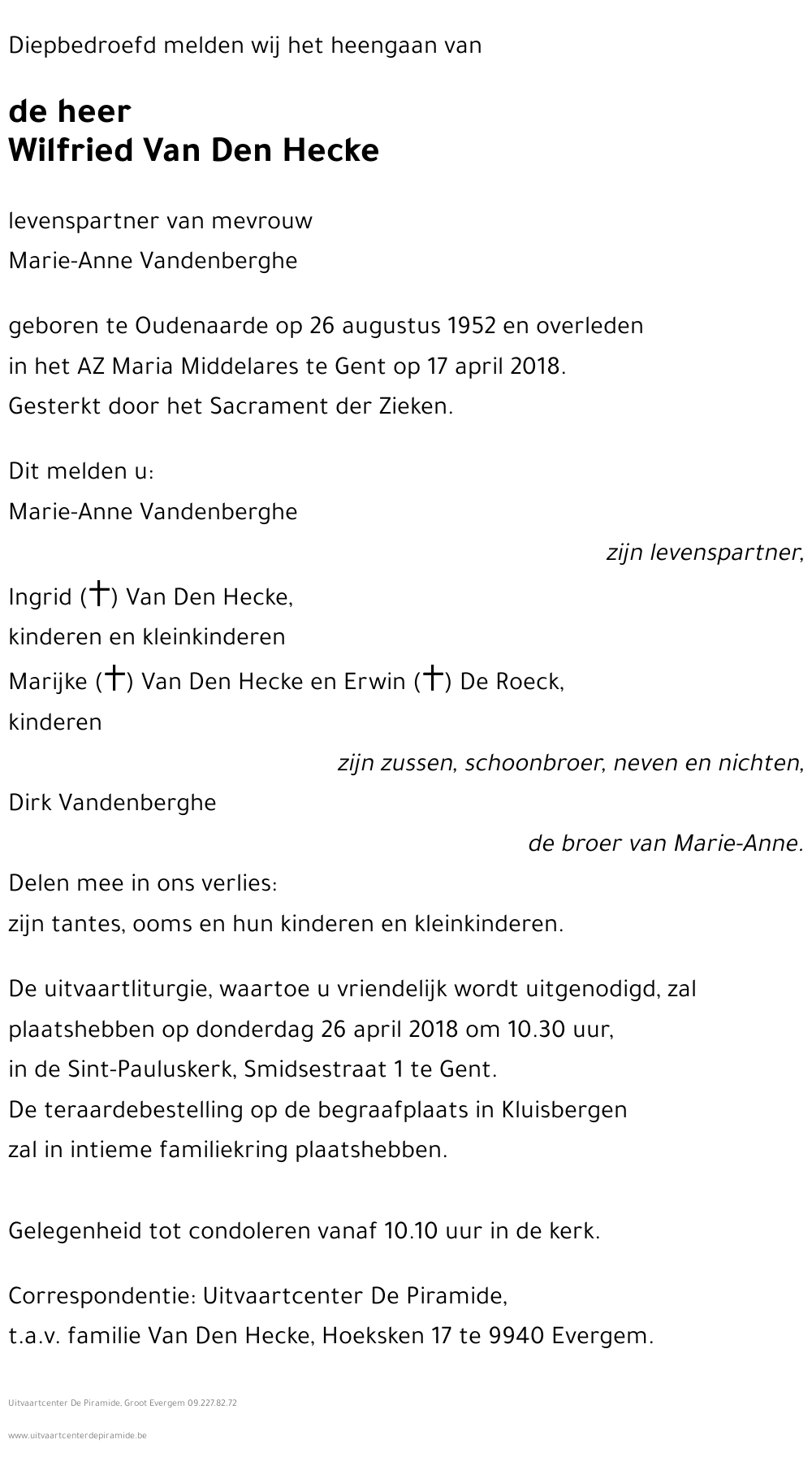 Wilfried Van Den Hecke