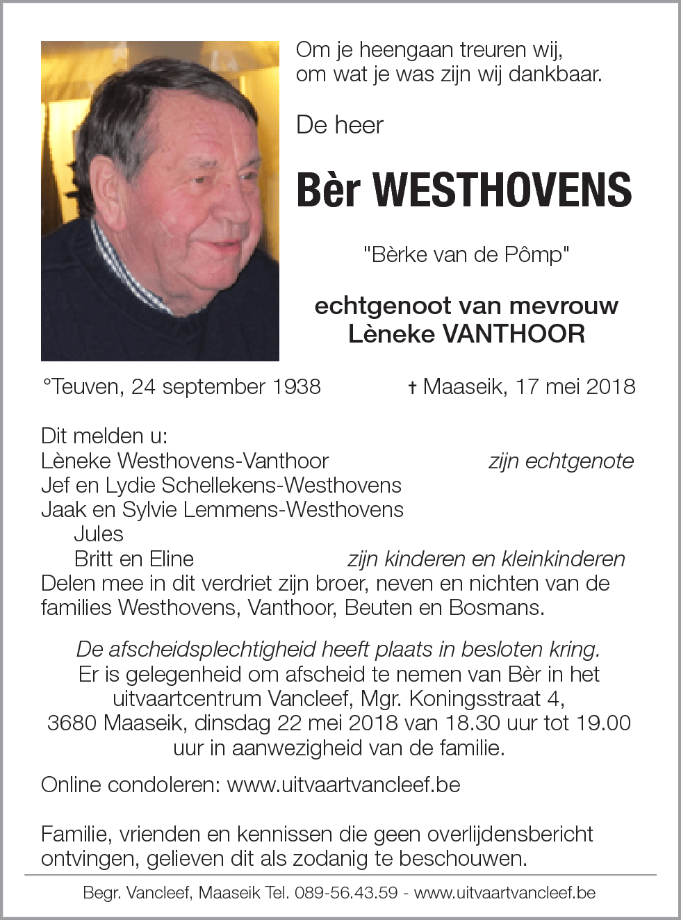 Bèr Westhovens
