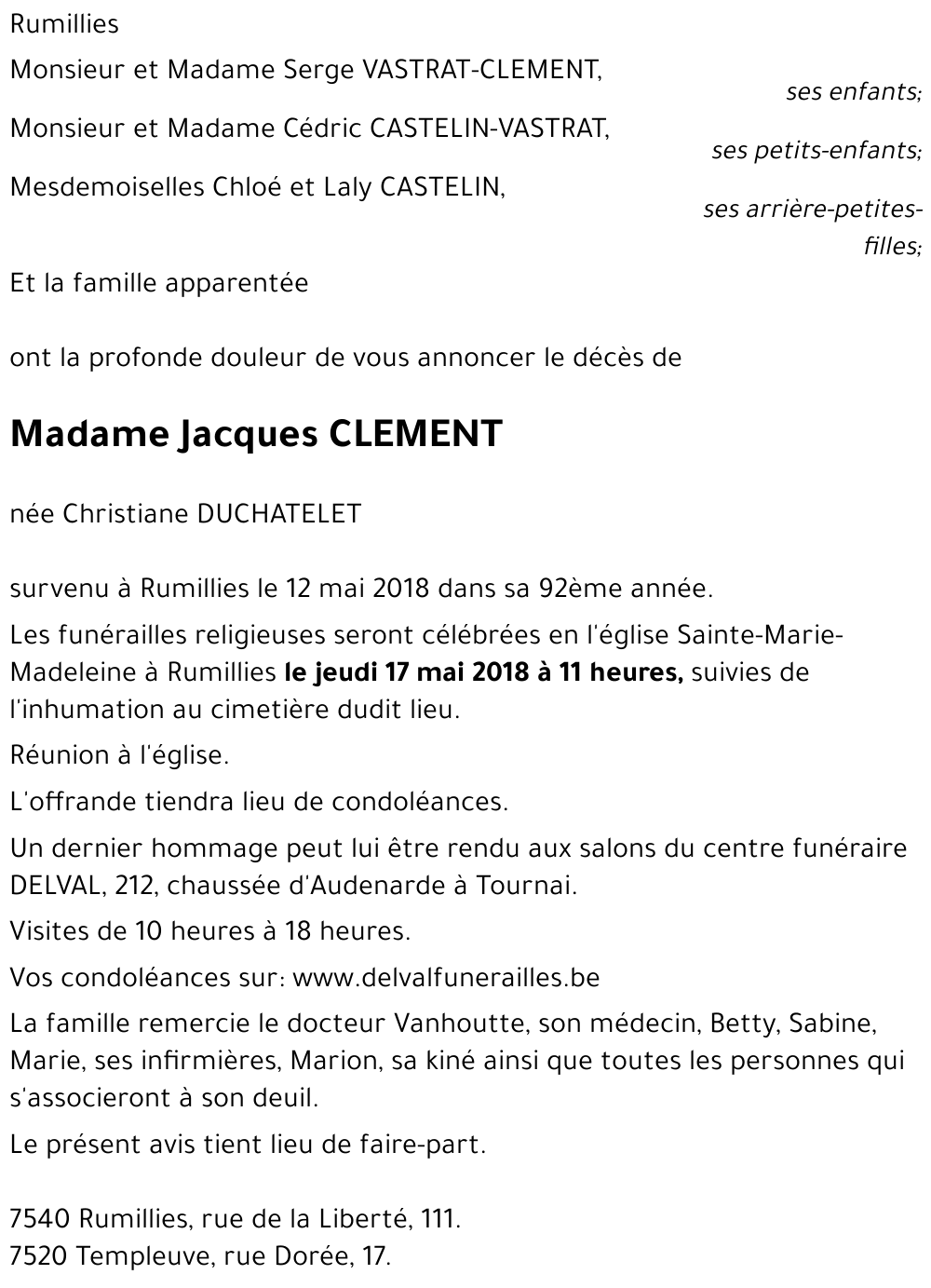 Christiane DUCHATELET