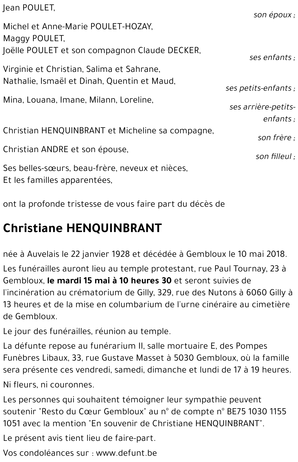 Christiane HENQUINBRANT