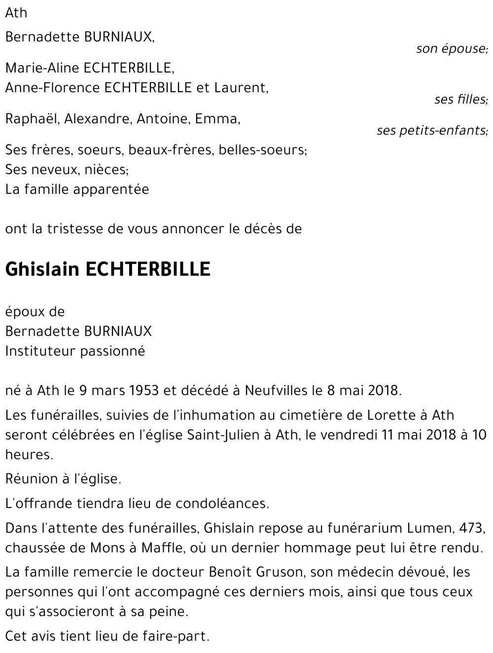 Ghislain ECHTERBILLE
