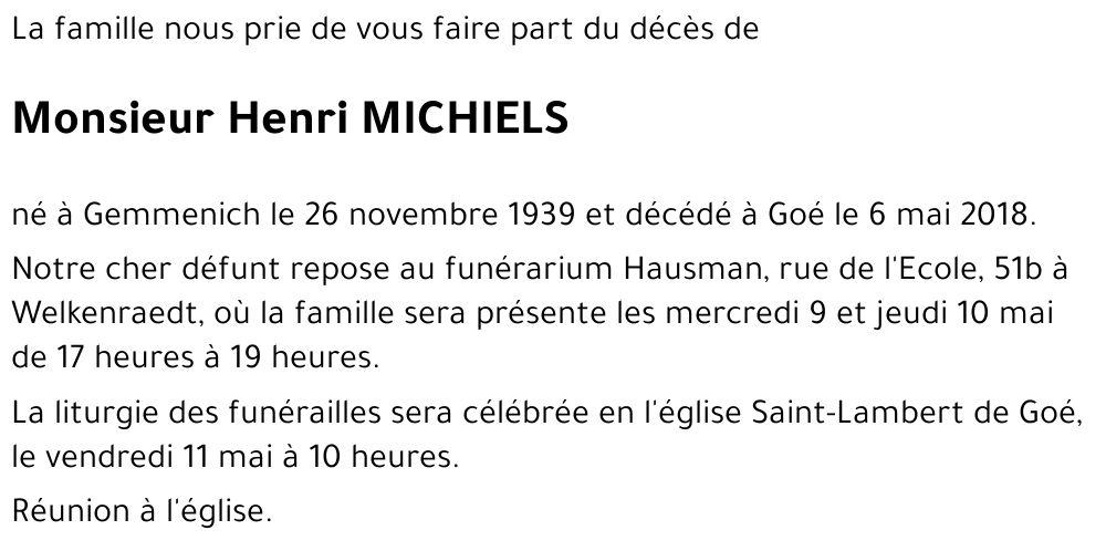 Henri MICHIELS