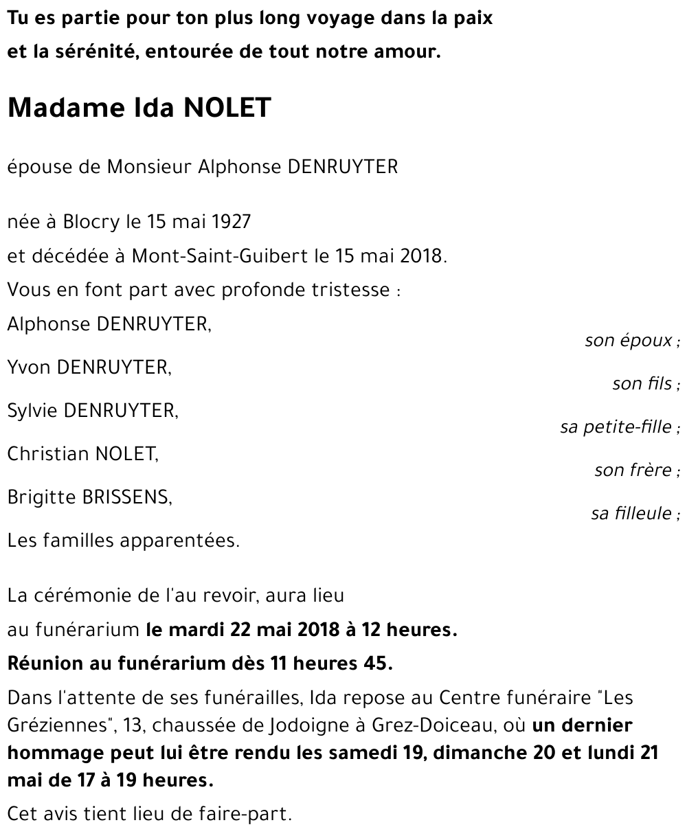 Ida NOLET