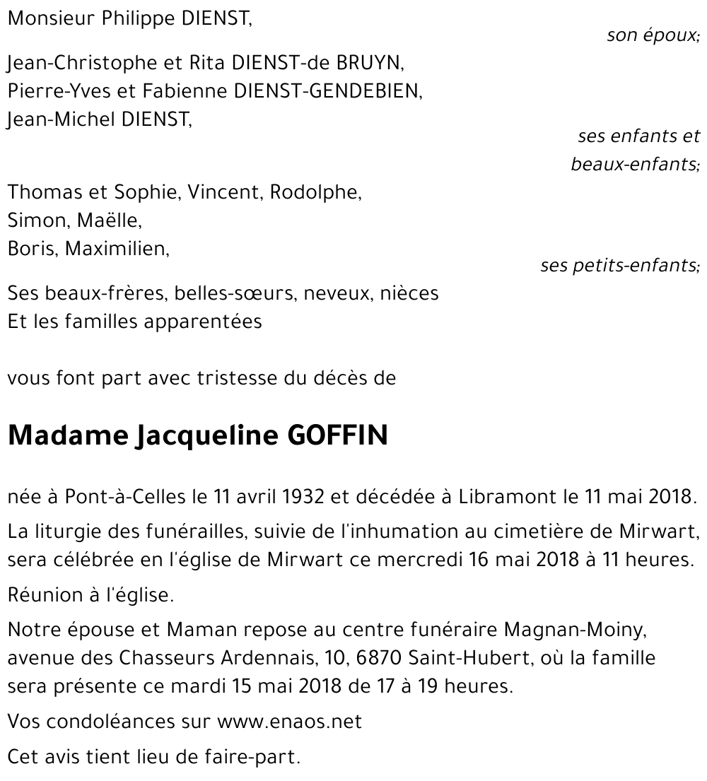 Jacqueline GOFFIN