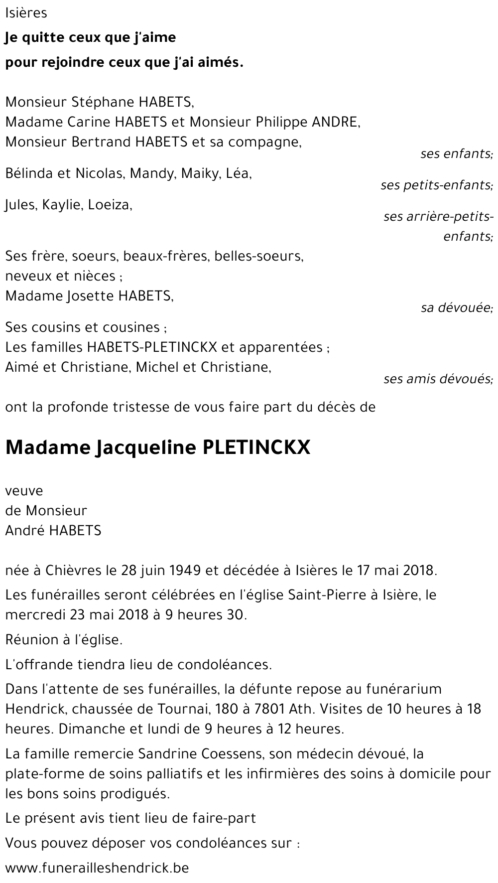 Jacqueline PLETINCKX