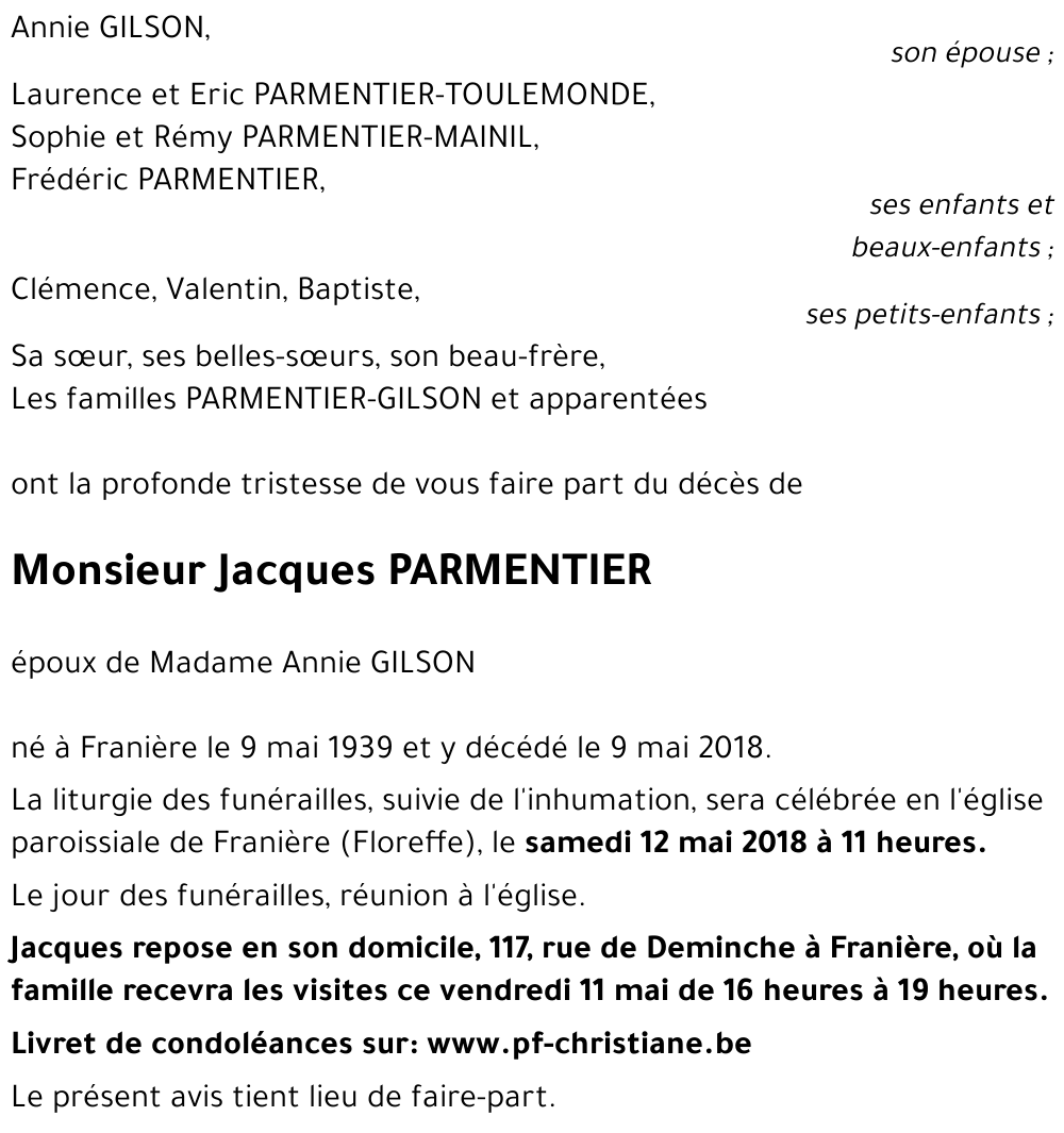 Jacques PARMENTIER