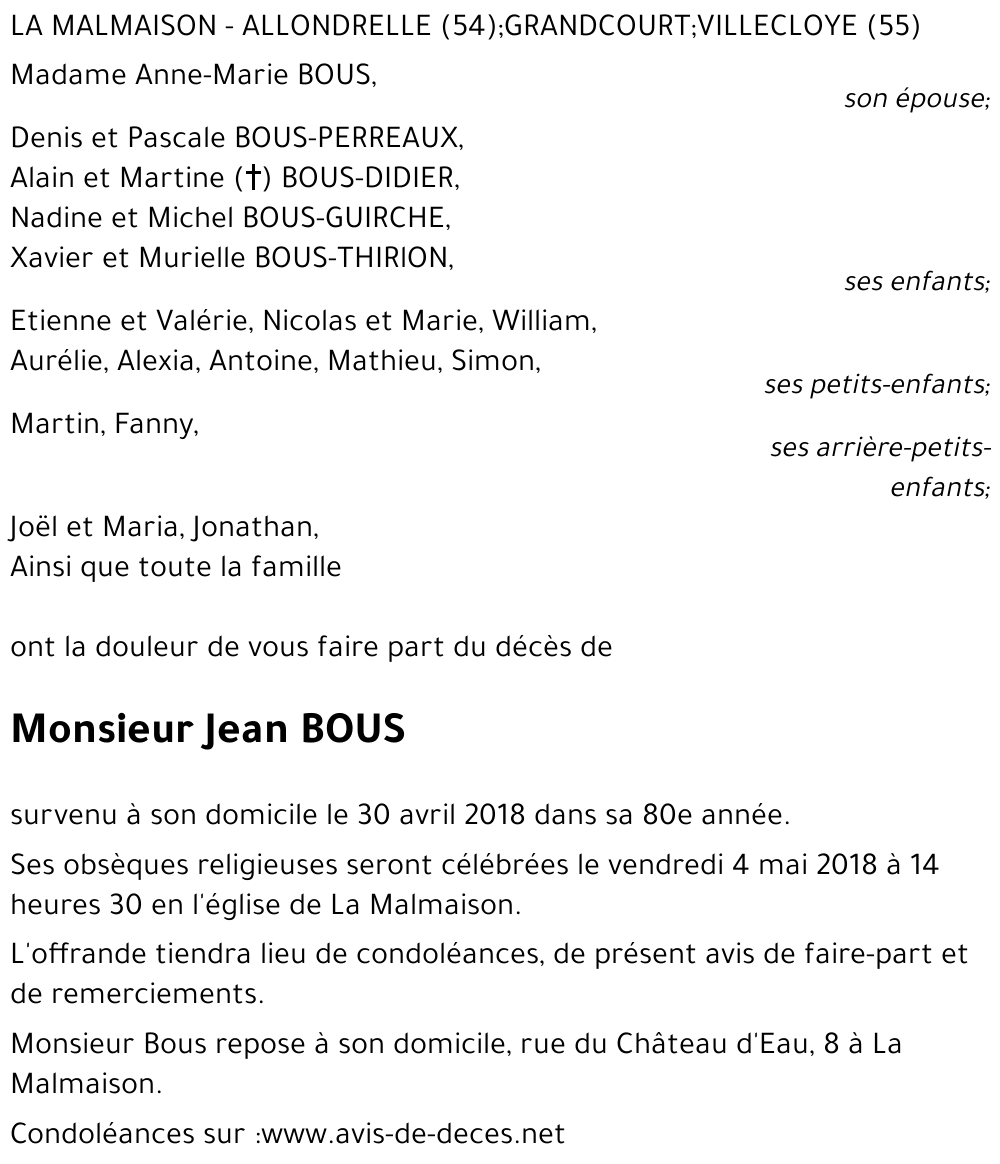 Jean BOUS