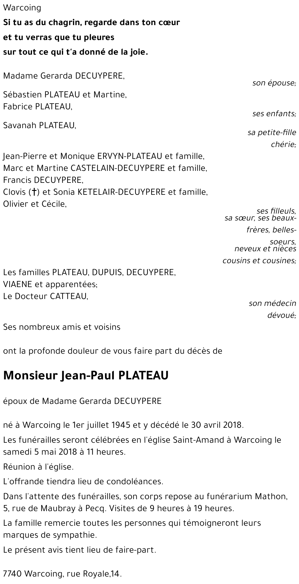 Jean-Paul PLATEAU