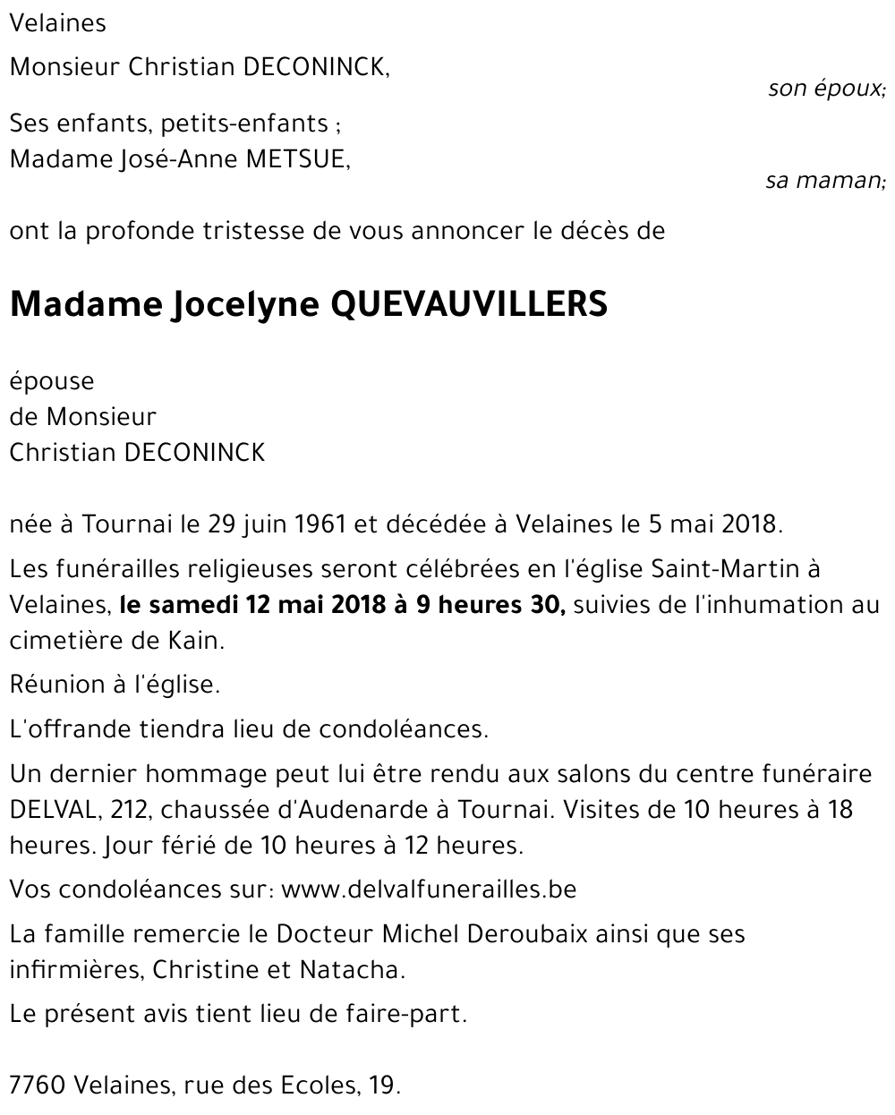 Jocelyne QUEVAUVILLERS