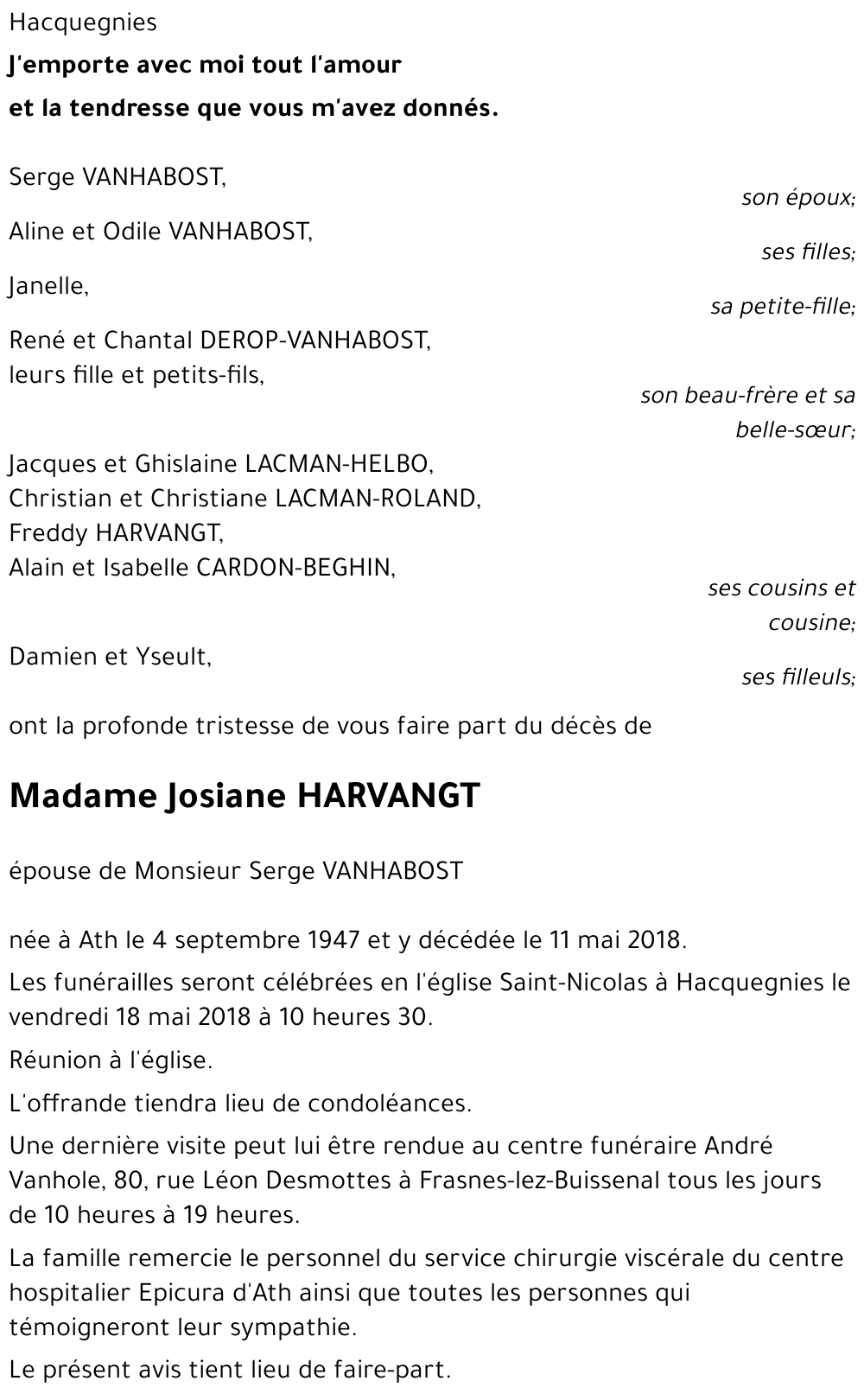 Josiane HARVANGT