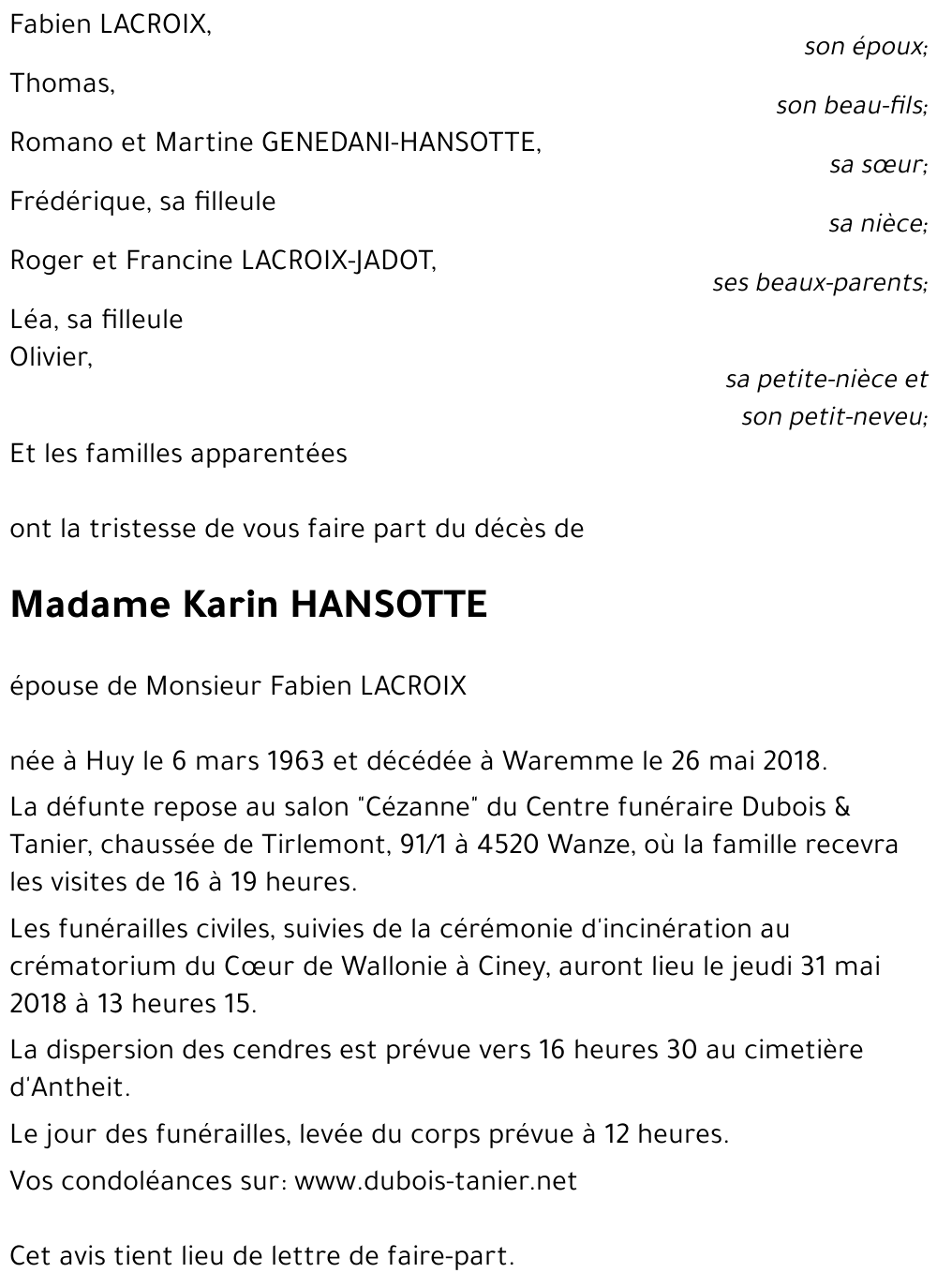 Karin HANSOTTE
