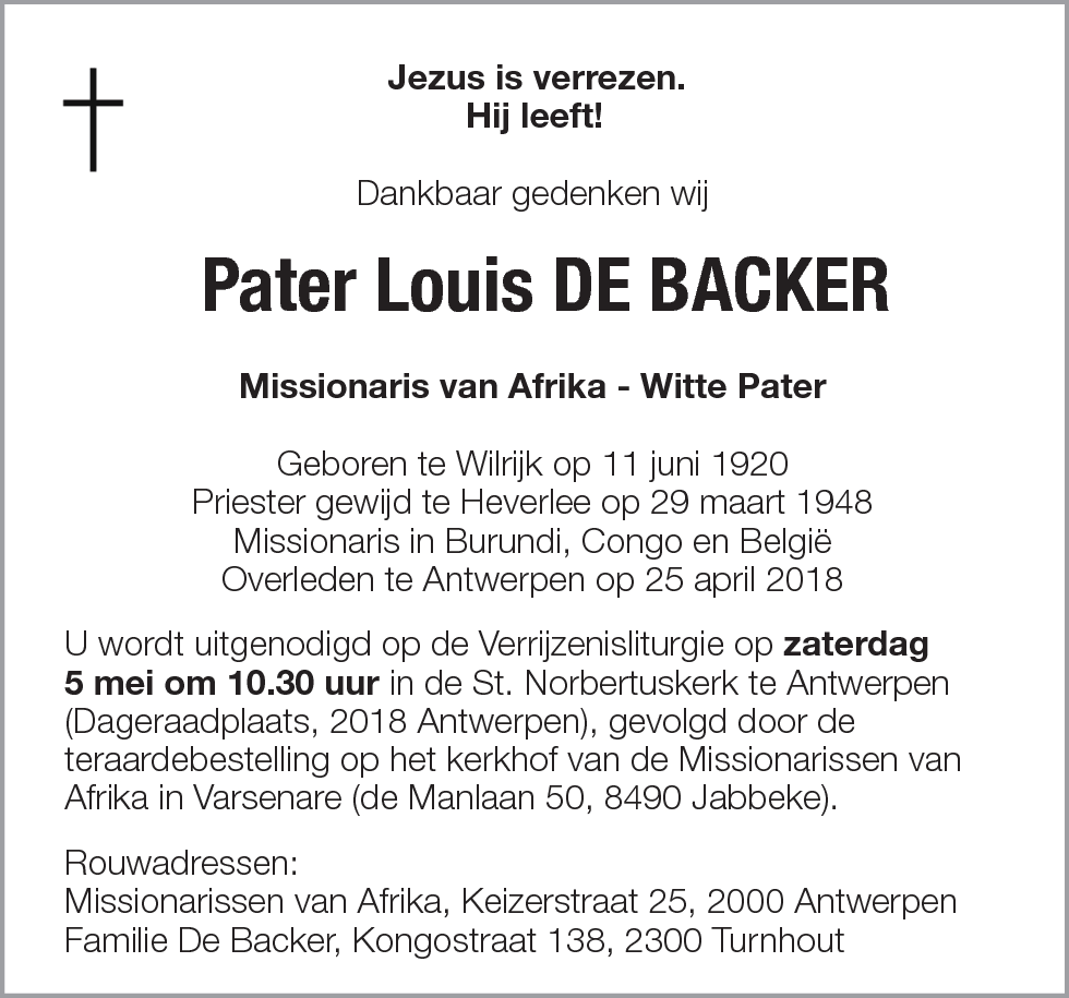 Louis De Backer