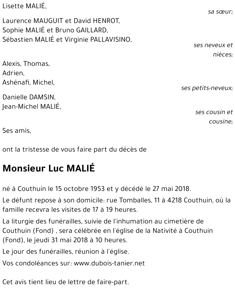 Luc MALIÉ