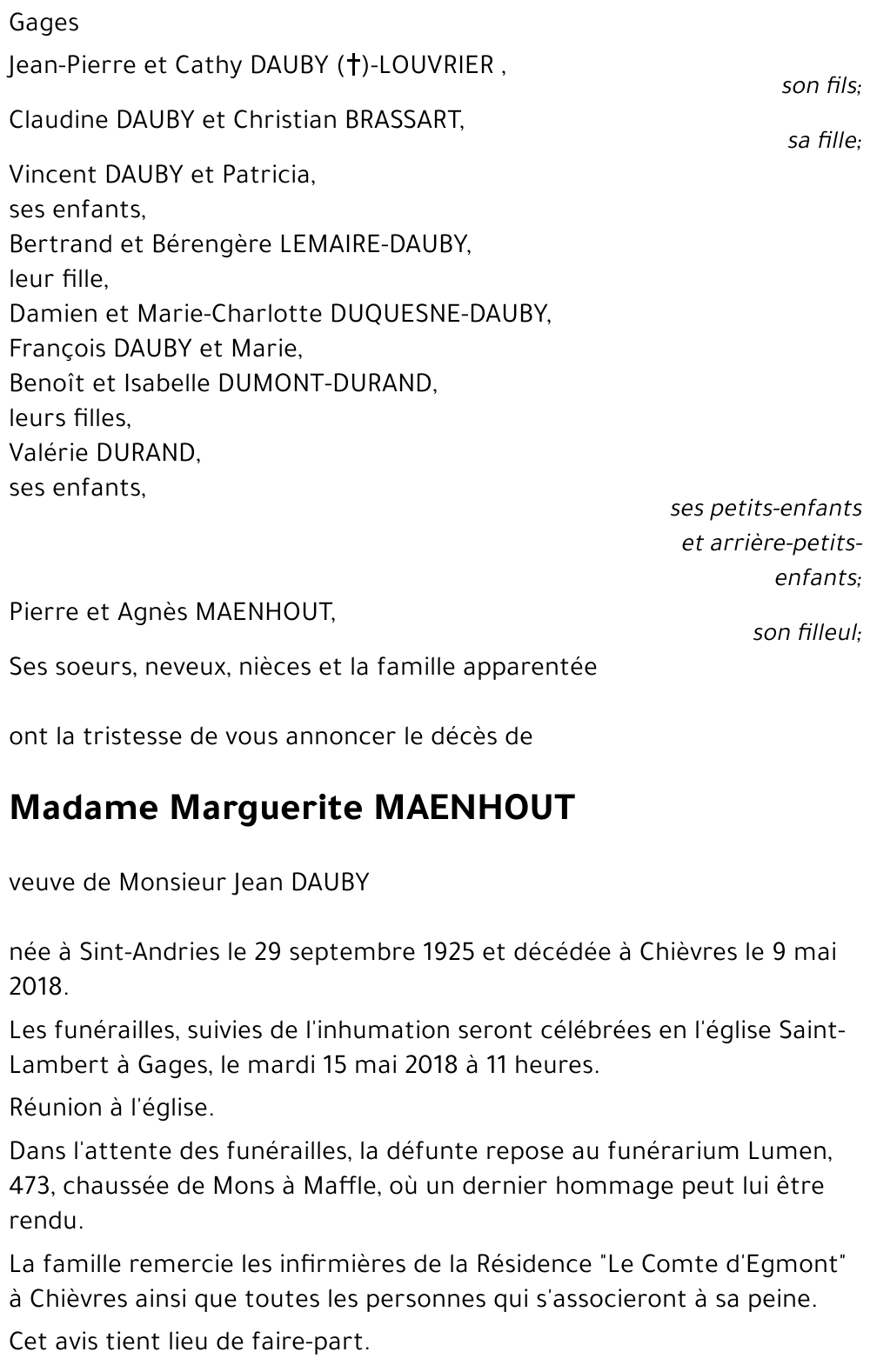 Marguerite MAENHOUT