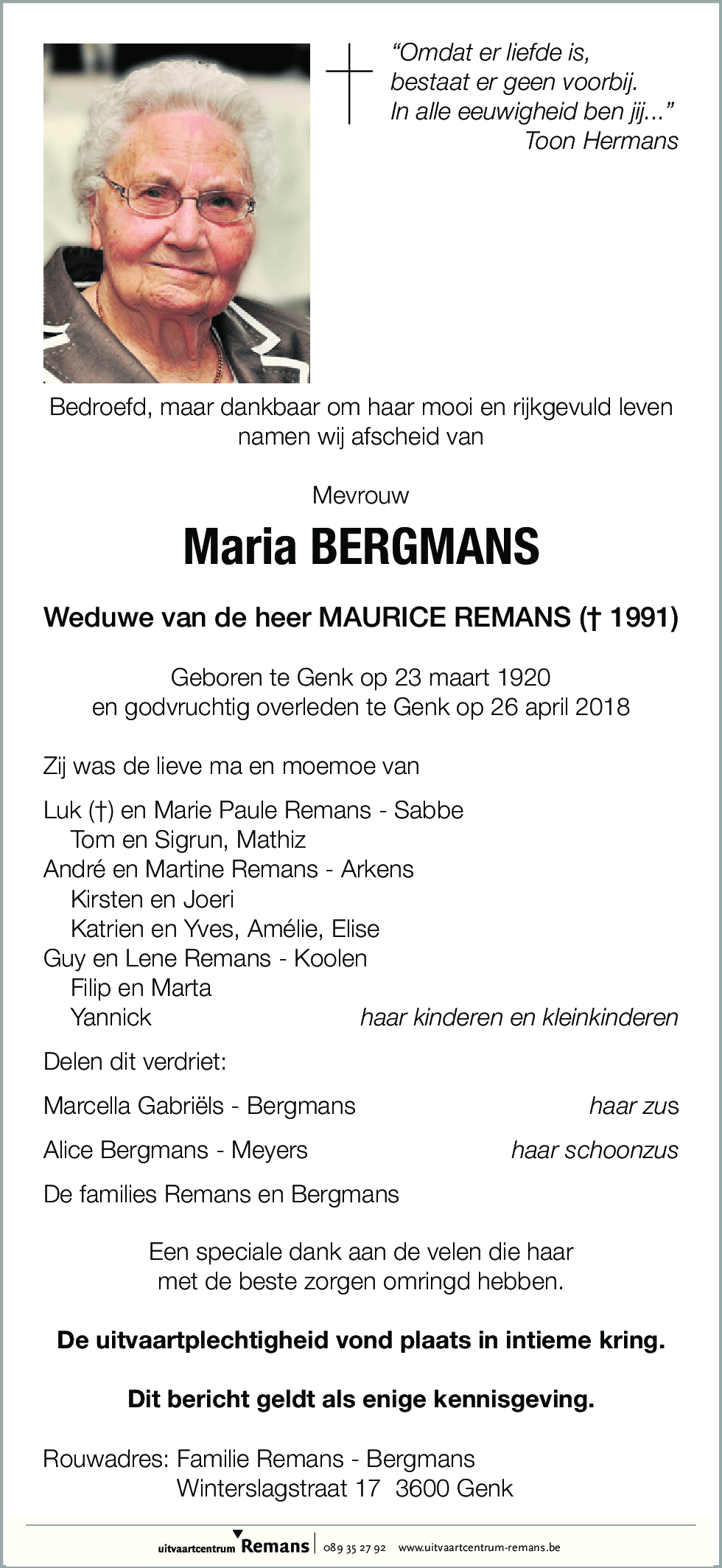 Maria Bergmans