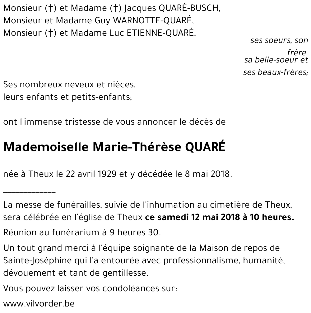 Marie-Thérèse QUARé