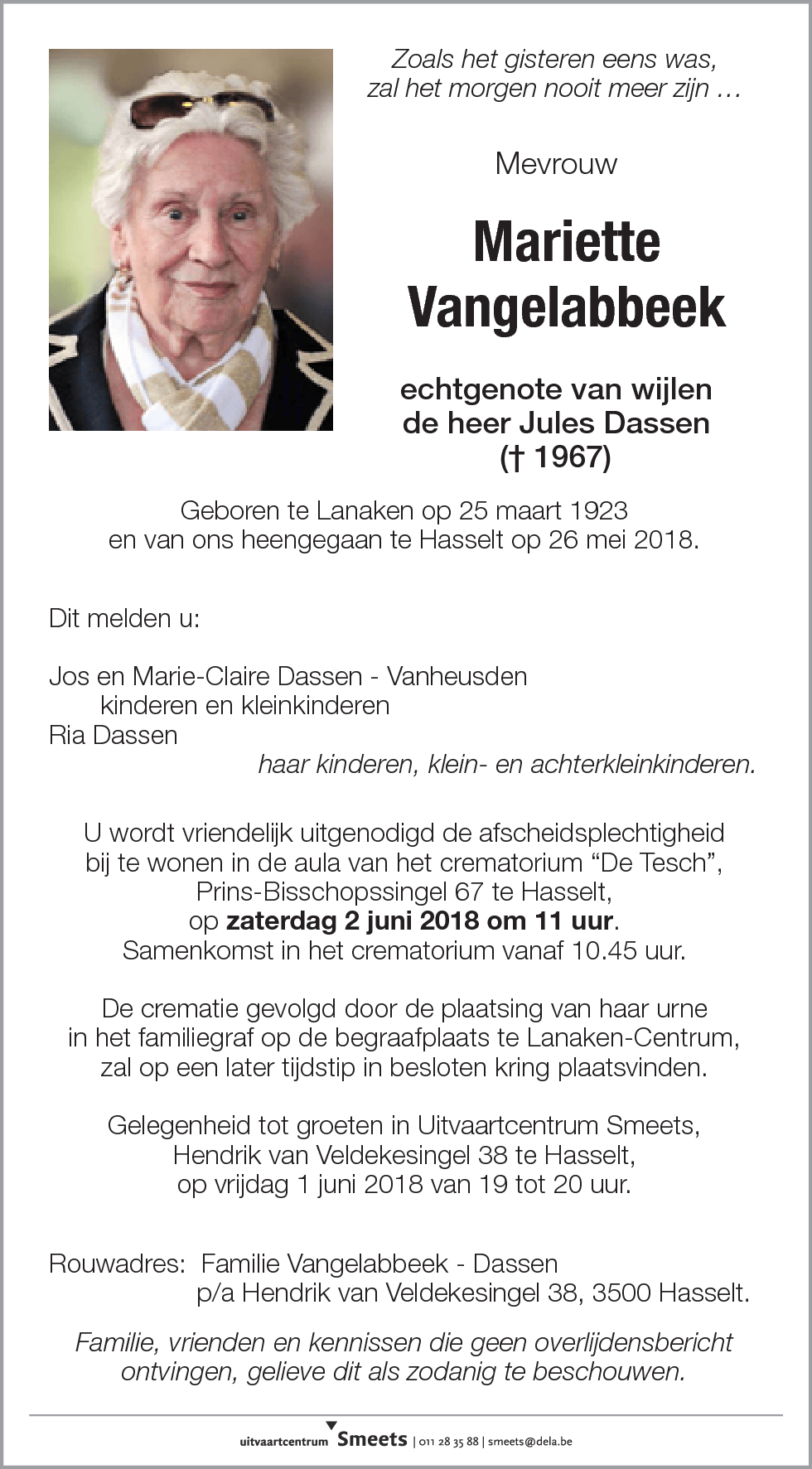 Mariette Vangelabbeek