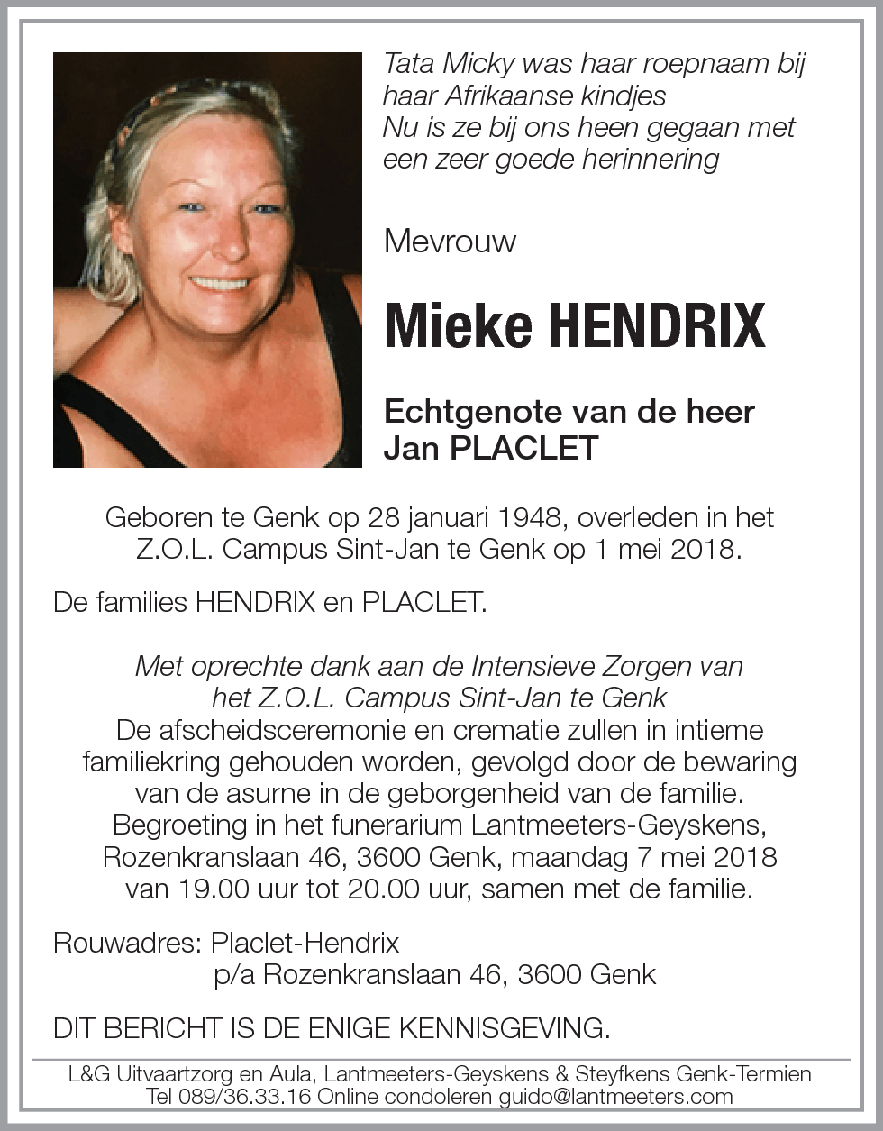 Mieke HENDRIX