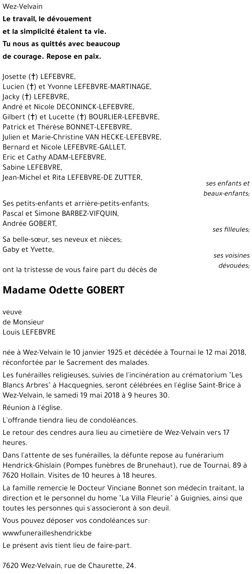 Odette GOBERT