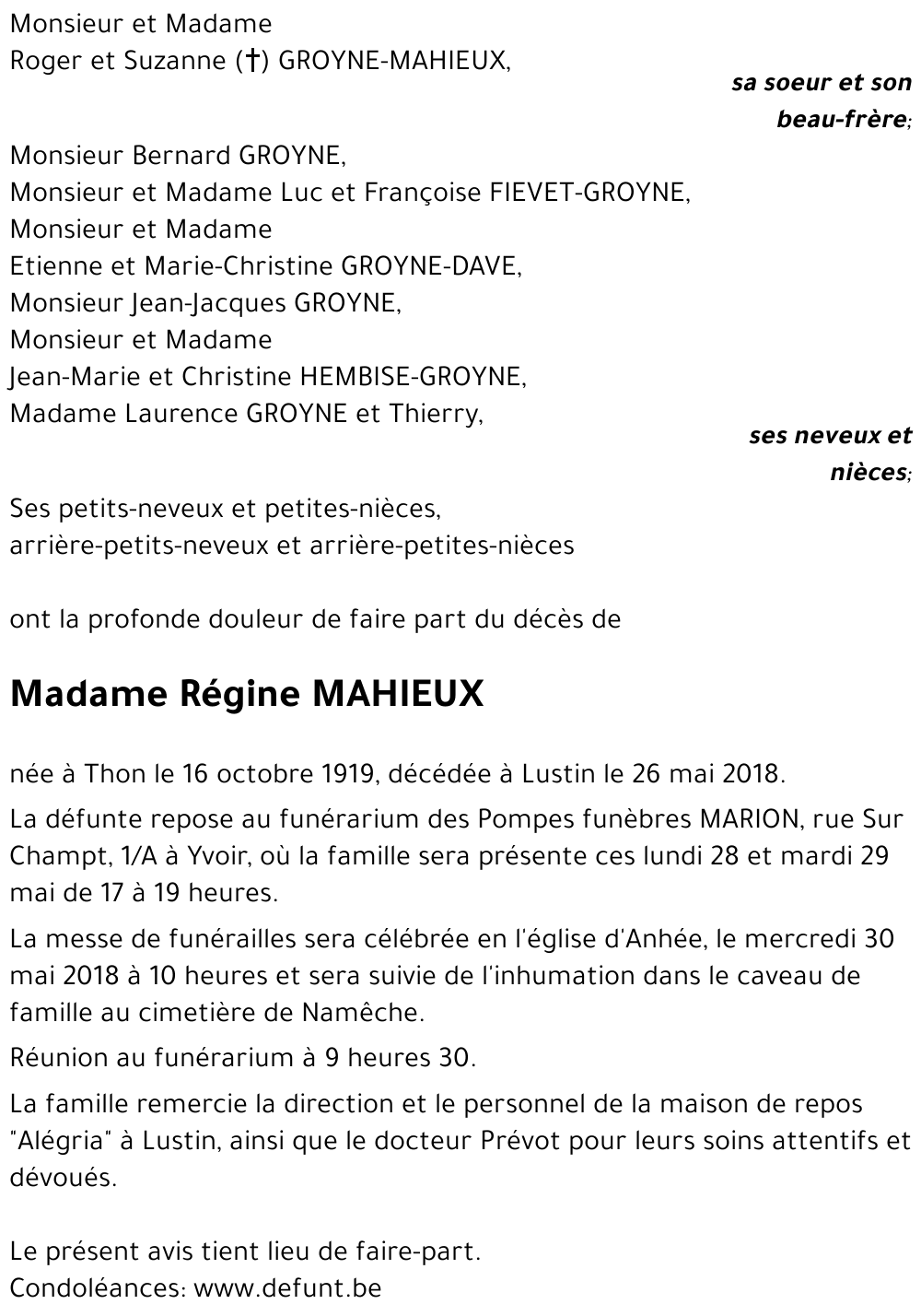 Régine MAHIEUX